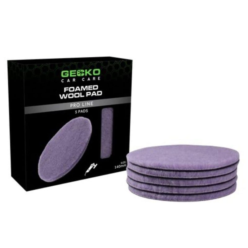 GECKO 140MM POLIJSTPADS WOOL ( 5STUKS )
