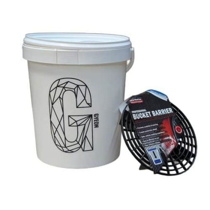 Autowasemmer 15L Wit + Deksel + Grit guard