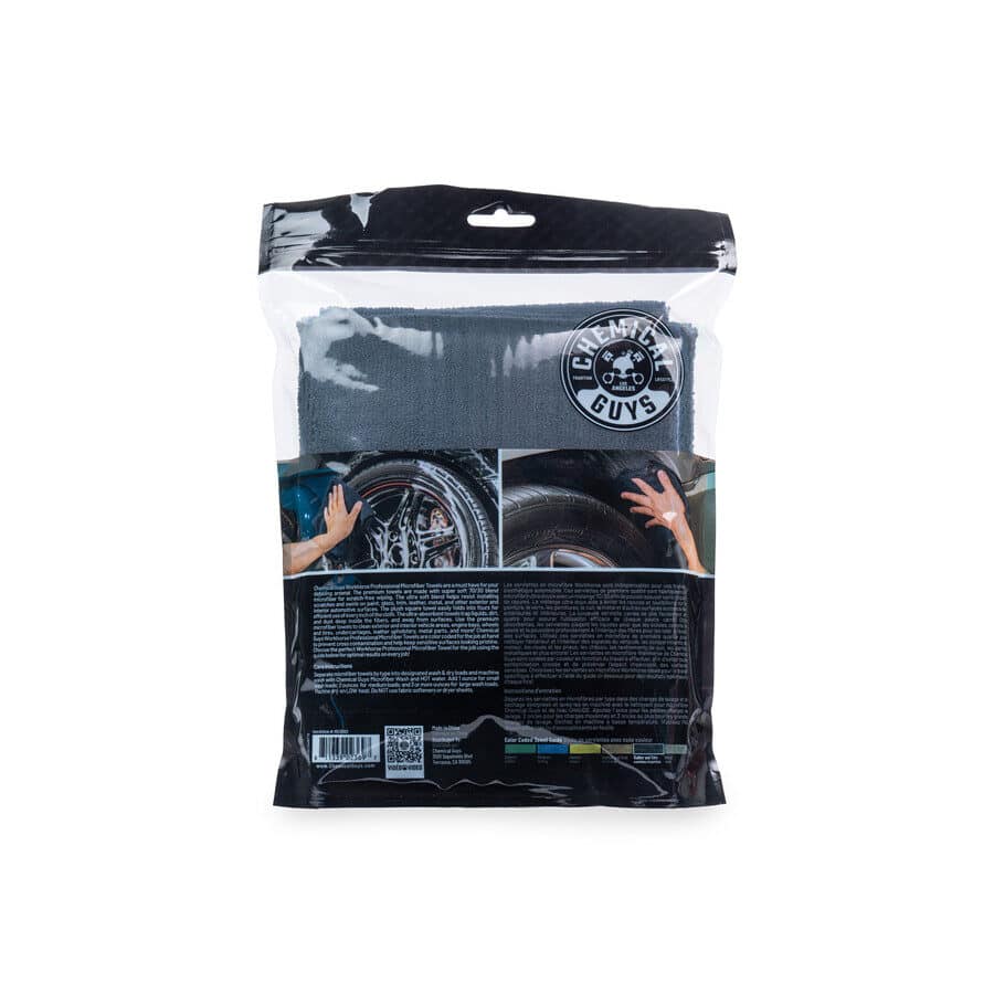Chemical Guys Workhorse Professional Grade Microfiber Towel (Rubber/Plastic/Vinyl) - Black Chemical Guys Workhorse Professional Grade Microfiber Towel (Rubber/Plastic/Vinyl) - Black