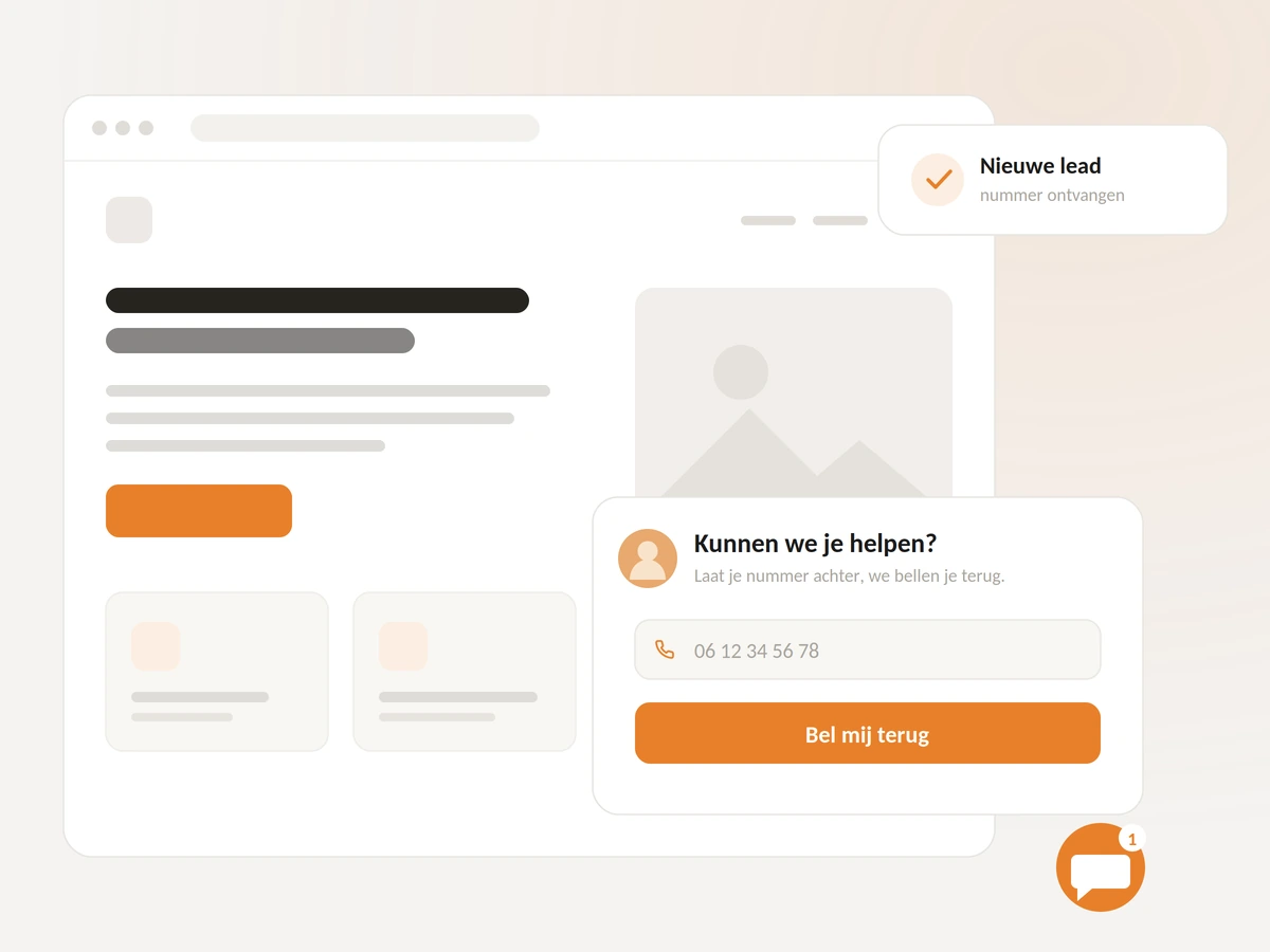 Afbeelding Qooqie in actie op een website